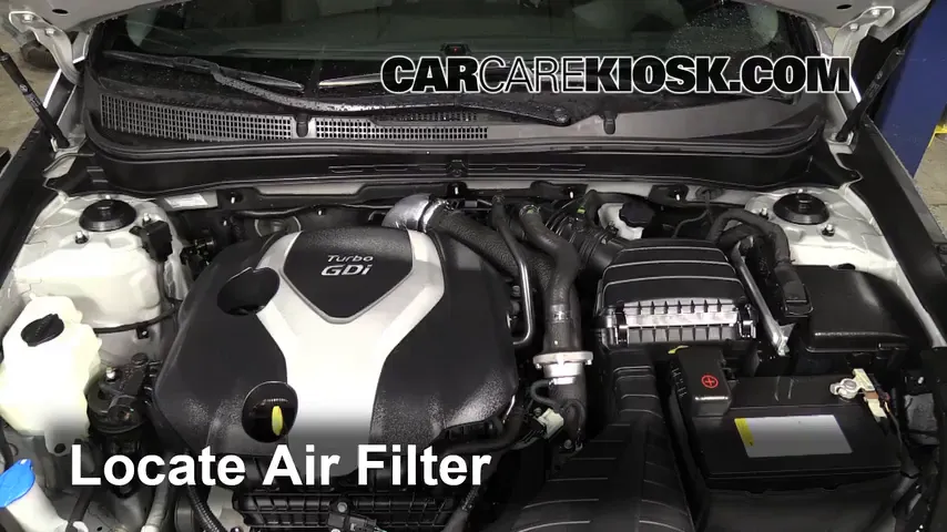 2013 Hyundai Sonata Limited 2.0L 4 Cyl. Turbo Air Filter (Engine) Replace